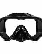 Ikonka Masca de snorkeling cu vedere 180 sticla securizata si Tub respirator cu sistem dry top anti-aburire Black
