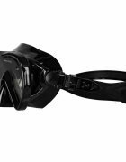 Ikonka Masca de snorkeling cu vedere 180 sticla securizata si Tub respirator cu sistem dry top anti-aburire Black