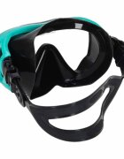 Ikonka Masca de snorkeling cu vedere 180 sticla securizata si Tub respirator cu sistem dry top anti-aburire BlueBlack