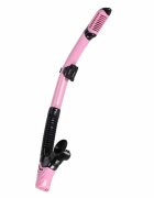 Ikonka Masca de snorkeling cu vedere 180 sticla securizata si Tub respirator cu sistem dry top anti-aburire Pink