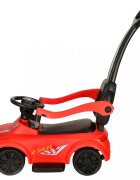 Ikonka Masinuta copii de impins cu maner sunete si lumini Red prevazuta cu suport pentru picioare spatar mare confortabil potrivita copiilor cu varsta mai mare de 16 ani cu greutatea pana la 23 kg