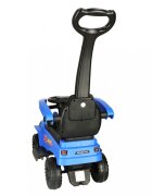 Ikonka Masinuta de impins pentru copii cu maner si bara de siguranta detasabile cu sunete si lumini dimensiune 46.5 x 40 x 60 x 92 cm Sport Blue
