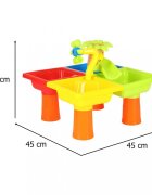 Ikonka Masuta de activitati multicolor pentru joaca cu apa si nisip include 24 accesorii dimensiune 45 x 45 x 37 cm