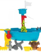 Ikonka Masuta de joaca pentru apa si nisip pentru copii Corabia Piratilor Blue cu 25 elemente
