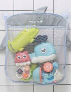 Ikonka Organizator de jucarii pentru baie suspendat 35x40cm Grey Shark