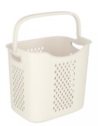 Ikonka Organizator pe roti cu 2 cosuri supraetajate white dimensiune totala 44 x 77.5 x 32 cm