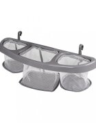 Ikonka Patut de calatorie multifunctional pentru copii pliabil pe doua nivele cadru stabil din aluminiu accesorii incluse cu saltea 60 x 120 x 1cm si geanta de depozitare inclusa