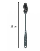 Ikonka Perie din silicon pentru curatare biberoane Grey 28 cm