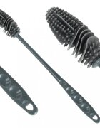 Ikonka Perie din silicon pentru curatare biberoane Grey 28 cm
