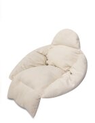Ikonka Perna pentru leagan design elegant cu extensii pentru coapse si cap dimensiune XXL 64 x 56 x 66 cm Ecru