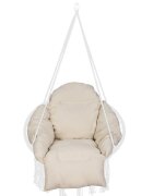 Ikonka Perna pentru leagan design elegant cu extensii pentru coapse si cap dimensiune XXL 64 x 56 x 66 cm Ecru