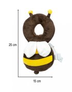Ikonka Pernuta protectie spate si cap pentru copii in forma de rucsacel cu bretele reglabile dimensiune 25 x 15cm Albinuta