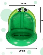 Ikonka Piscina gonflabila cu umbrar 101 cm Broscuta Verde