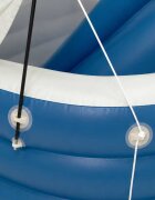 Ikonka Piscina gonflabila de gradina pentru copii BlueGreen din PVC rezisten cu tobogan parasolar impermeabil furtun de drenaj capacitate 1028 L