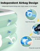 Ikonka Piscina gonflabila de gradina pentru copii cu tobogan baldachin si pompa electrica inclusa dimensiune 262 x 175 x 60 cm