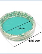 Ikonka Piscina gonflabila pentru copii cu 3 inele 150 cm Leaves