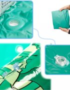 Ikonka Piscina gonflabila pentru copii cu 3 inele 150 cm Leaves