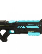 Ikonka Pistol cu apa pentru copii cu efecte sonore incarcare USB Raza de tragere 10 metri rezervor 200 ml 45 x 13.5 cm Blue Black