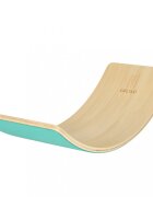 Ikonka Placa de echilibru din lemn pentru copii bej cu pasla turquoise dimensiune 82 x 30 x 2 cm