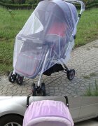 Ikonka Plasa anti-tantari pentru carucior copii elastica din poliester flexibil dimensiune universala 140 cm Alb