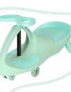 Ikonka Plasmacar gravitational cu LED-uri luminoase Pastel Mint inaltime de la sol pana la sezut 21 cm greutate maxima admisa 50 kg