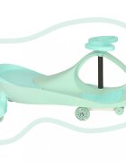 Ikonka Plasmacar gravitational cu LED-uri luminoase Pastel Mint inaltime de la sol pana la sezut 21 cm greutate maxima admisa 50 kg