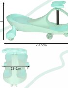 Ikonka Plasmacar gravitational cu LED-uri luminoase Pastel Mint inaltime de la sol pana la sezut 21 cm greutate maxima admisa 50 kg
