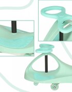 Ikonka Plasmacar gravitational cu LED-uri luminoase Pastel Mint inaltime de la sol pana la sezut 21 cm greutate maxima admisa 50 kg
