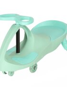 Ikonka Plasmacar gravitational cu LED-uri luminoase Pastel Mint inaltime de la sol pana la sezut 21 cm greutate maxima admisa 50 kg