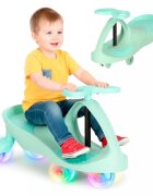 Ikonka Plasmacar gravitational cu LED-uri luminoase Pastel Mint inaltime de la sol pana la sezut 21 cm greutate maxima admisa 50 kg