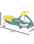 Ikonka Plasmacar gravitational cu LED-uri luminoase YellowGreen inaltime de la sol pana la sezut 21 cm greutate maxima admisa 50 kg