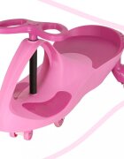 Ikonka Plasmacar gravitational pentru copii cu led-uri luminoase pastel pink inaltime de la sol pana la sezut 21 cm greutate maxima admisa 50 kg