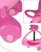Ikonka Plasmacar gravitational pentru copii cu led-uri luminoase pastel pink inaltime de la sol pana la sezut 21 cm greutate maxima admisa 50 kg