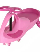Ikonka Plasmacar gravitational pentru copii cu led-uri luminoase pastel pink inaltime de la sol pana la sezut 21 cm greutate maxima admisa 50 kg