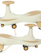 Ikonka PlasmaCar pentru copii fara pedale cu efecte sonore si luminoase led whitebej de la 3 ani pana la greutatea maxima de 100 kg dimensiune vehicul 76 x 41 x 29 cm