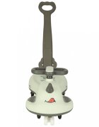 Ikonka PlasmaCar Swing FIX S1 cu LED cu maner Gri constructie solida scaun confortabil Roti cu lumini greutate sustinuta 65 kg