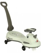 Ikonka PlasmaCar Swing FIX S1 cu LED cu maner Gri constructie solida scaun confortabil Roti cu lumini greutate sustinuta 65 kg