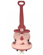 Ikonka PlasmaCar Swing FIX S1 cu LED cu maner Roz constructie solida scaun confortabil Roti cu lumini greutate sustinuta 65 kg