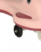 Ikonka PlasmaCar Swing FIX S1 cu LED cu maner Roz constructie solida scaun confortabil Roti cu lumini greutate sustinuta 65 kg