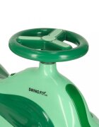 Ikonka PlasmaCar SwingFix S2 Green cu maner parentallumini LEDRoti silentioase din cauciucCentura de sigurantade la 3 ani