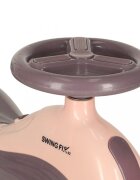 Ikonka PlasmaCar SwingFix S2 Pink cu maner parentallumini LEDRoti silentioase din cauciucCentura de sigurantade la 3 ani