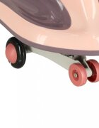 Ikonka PlasmaCar SwingFix S2 Pink cu maner parentallumini LEDRoti silentioase din cauciucCentura de sigurantade la 3 ani