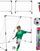 Ikonka Poarta de fotbal pentru copii 2 in 1 cu minge si pompa incluse dimensiune 143 x 110 x 70 cm