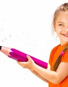 Ikonka Pompa de apa tip Creion Pink 54cm