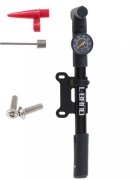 Ikonka Pompa de bicicleta cu manometru 32cm Negru
