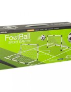 Ikonka Porti de fotbal 2in1 pentru copii cu mingi si pompa inclusa design compact montare intuitiva dimensiune 95 x 48 x 70 cm