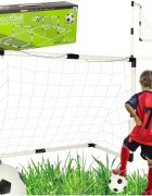 Ikonka Porti de fotbal 2in1 pentru copii cu mingi si pompa inclusa design compact montare intuitiva dimensiune 95 x 48 x 70 cm