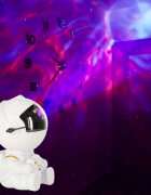 Ikonka Proiector decorativ Astronaut Star cu cap rotativ 360 grade si telecomanda white