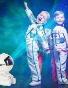 Ikonka Proiector decorativ Astronaut Star cu cap rotativ 360 grade si telecomanda white