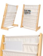 Ikonka Raft organizator de carti pentru copii realizat din lemn dimensiune 79 x 62.5 x 30 cm